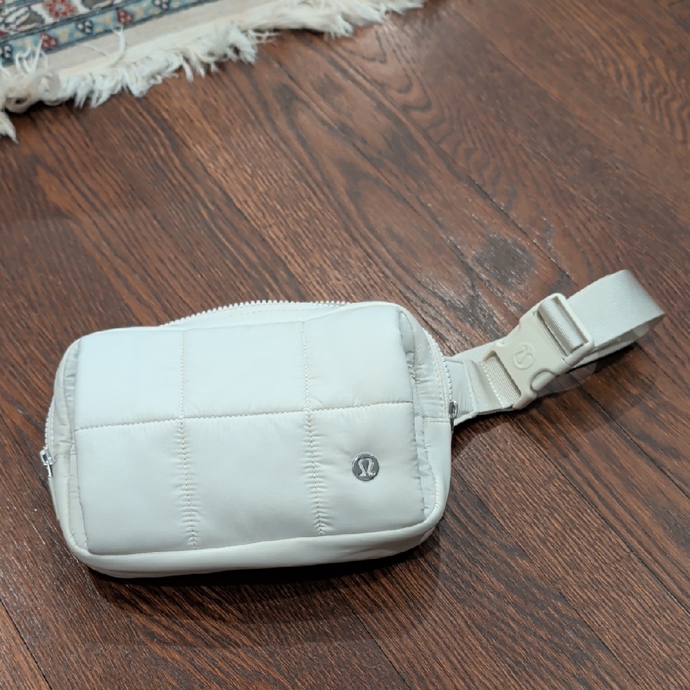 lululemon athletica Quilted White Belt Bag